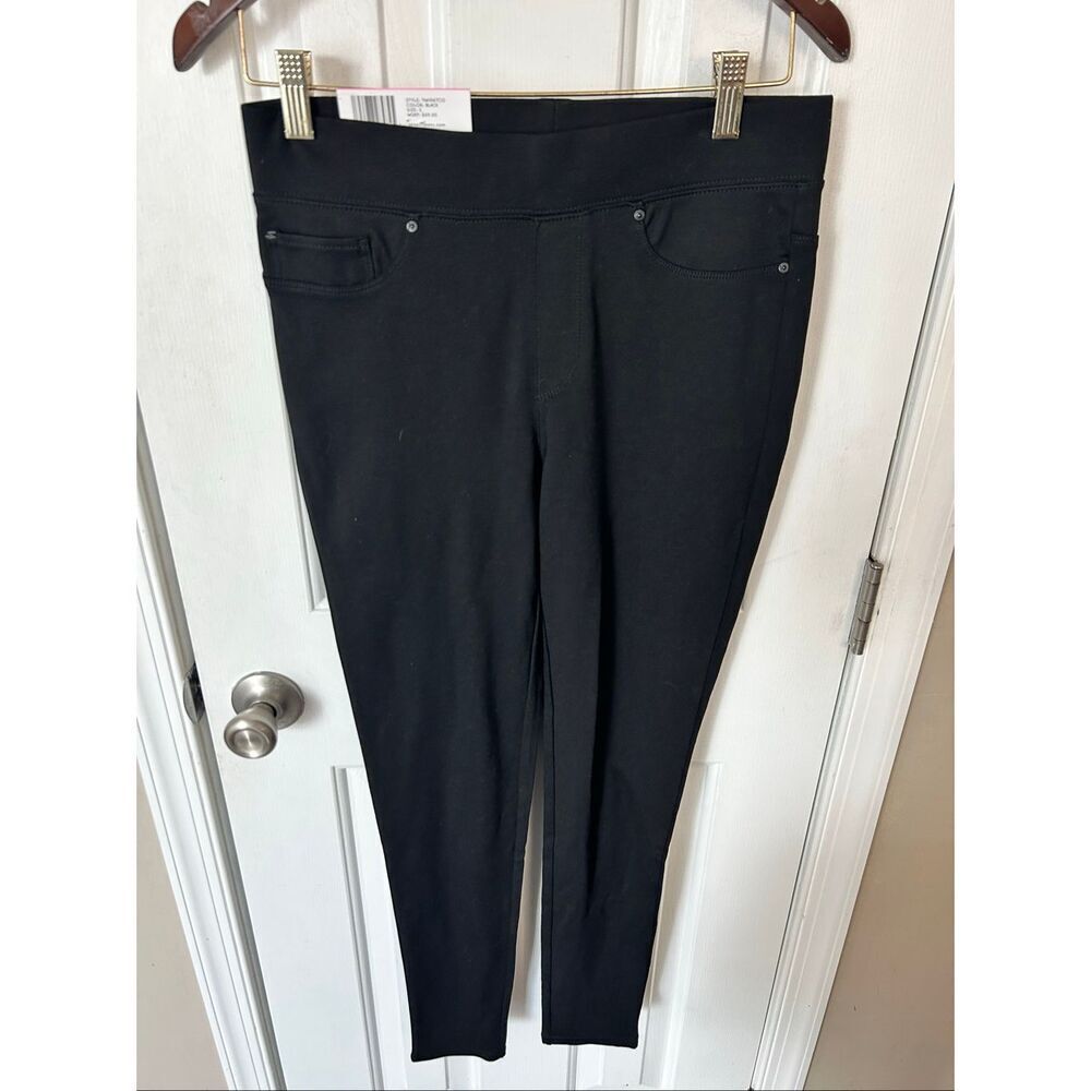 Seven pull on leggings black size small stretchy comfy jean like skinny pants